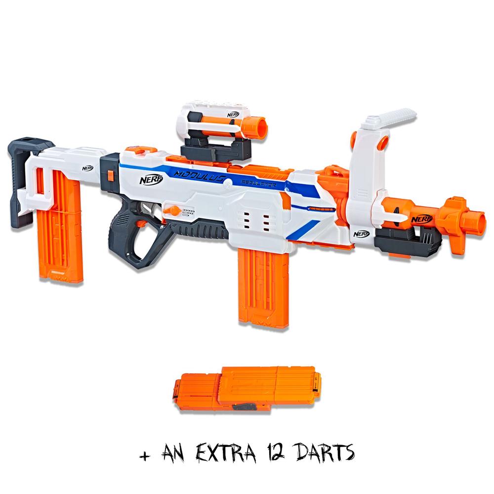 Nerf Modulus Regulator Blaster + 12 Extra Toy Darts + Flip Clip Be The
