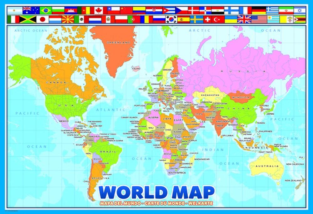 Details About World Map 100 Piece Jigsaw Puzzle Eurographics Free Shipping