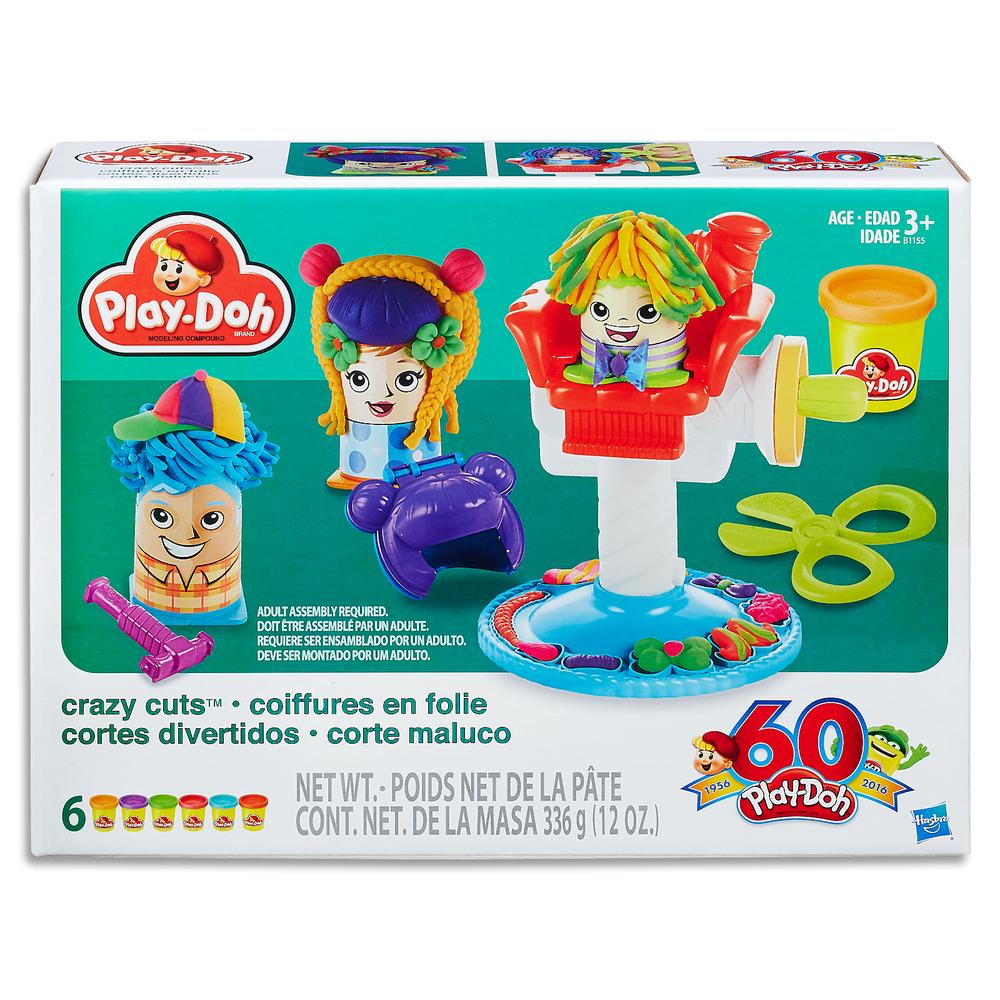 Play Doh Crazy Cuts Play Set Tubs Dough Cans Tools Kids Toys