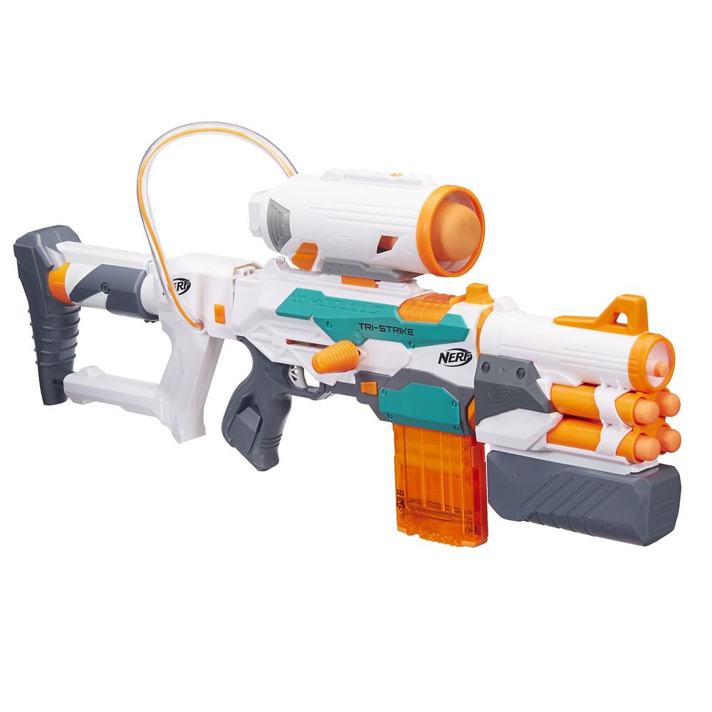 Nerf Modulus Tri Strike Blaster + Toy Darts Be The Top Gun In Outdoor ...