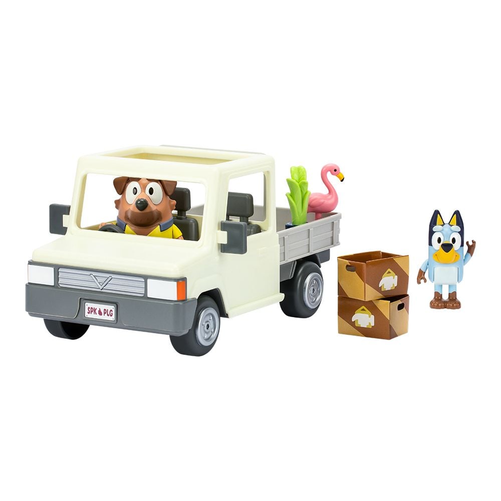 Bluey Tradie Ute Vehicle And Figures Toy Playset – Includes Bluey And Friends