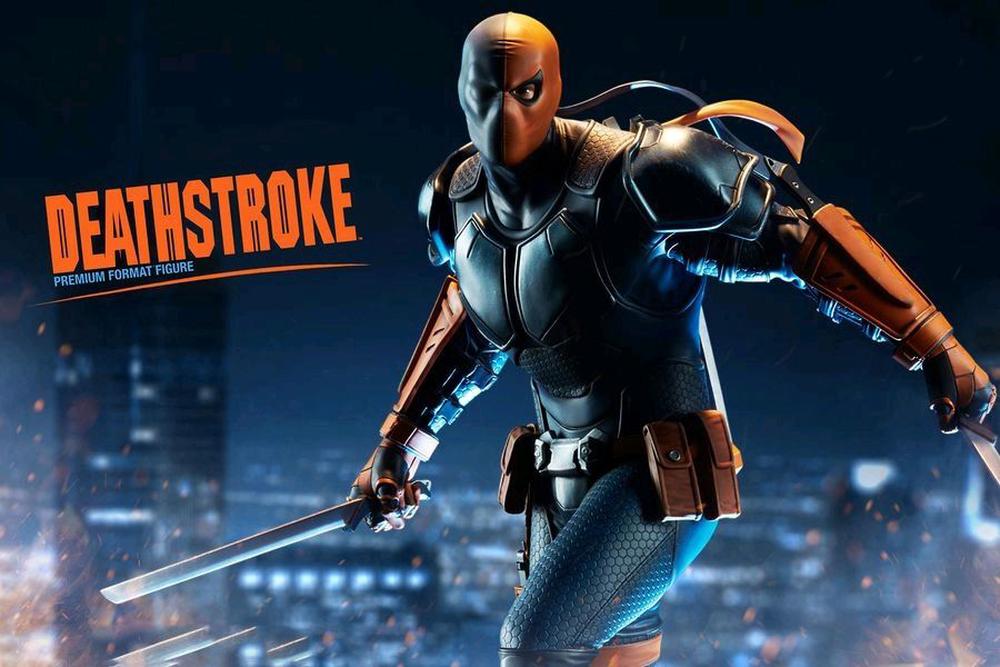 batman deathstroke statue