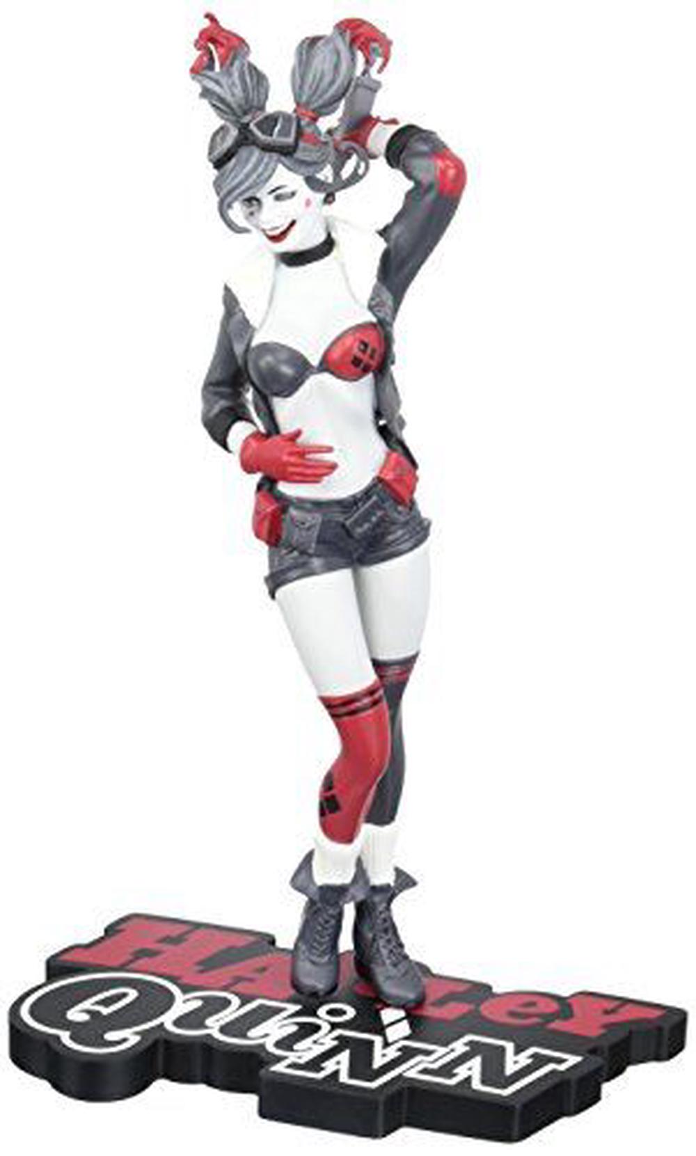 HARLEY QUINN DC BOMBSHELL RED WHITE & BLACK STATUE FIGURE BY ANT LUCIA NEW