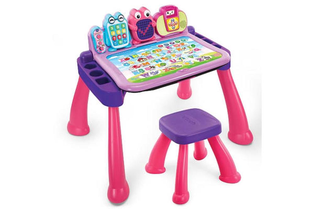 vtech learning activity table pink