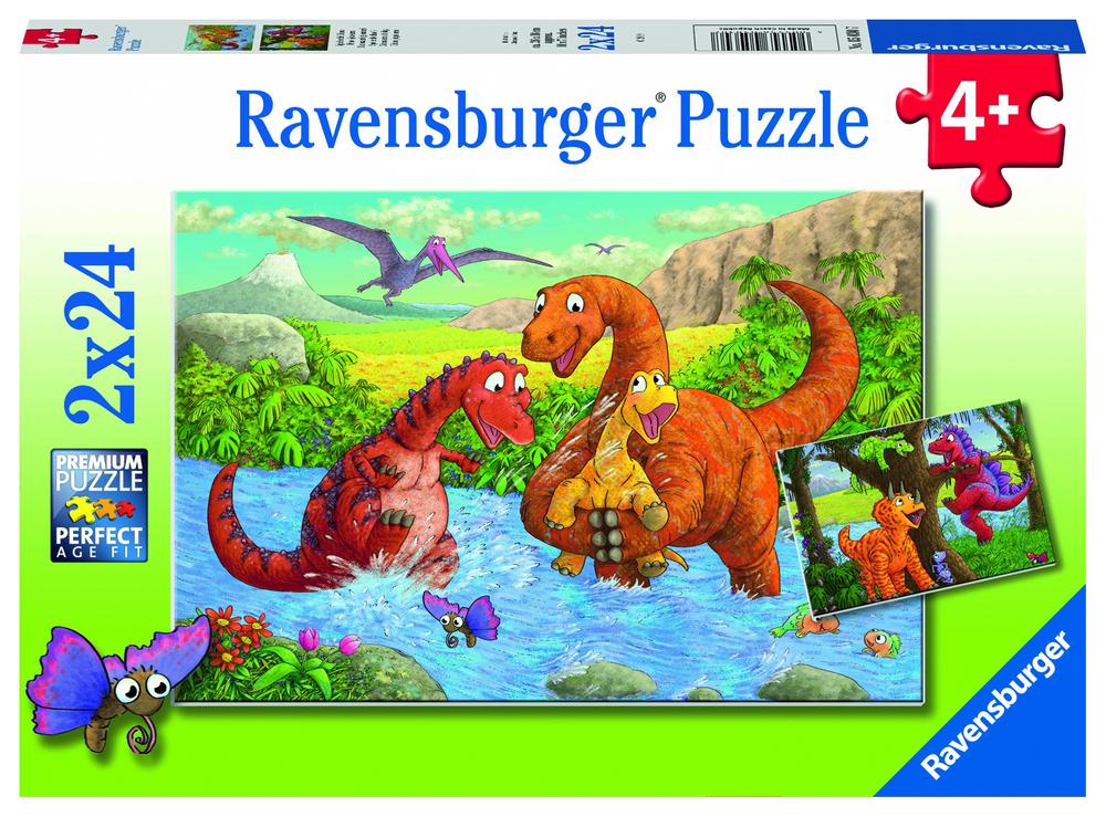 Dinosaurs at Play Jigsaw Puzzle, 2x24 Piece - Ravensburger ...