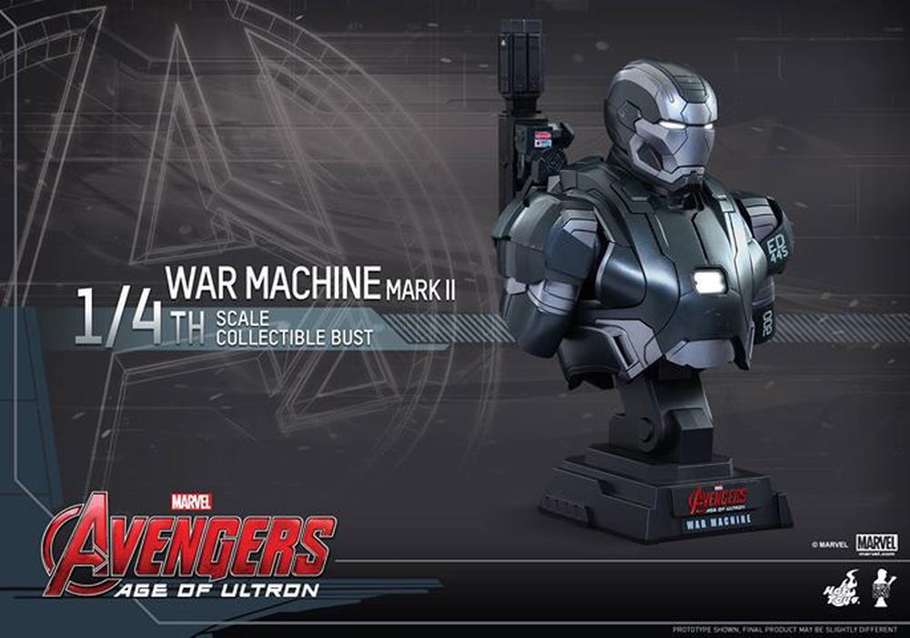 Details About Avengers 2 Age Of Ultron War Machine Mark Ii 14 Scale Bust Hot Toys Free S