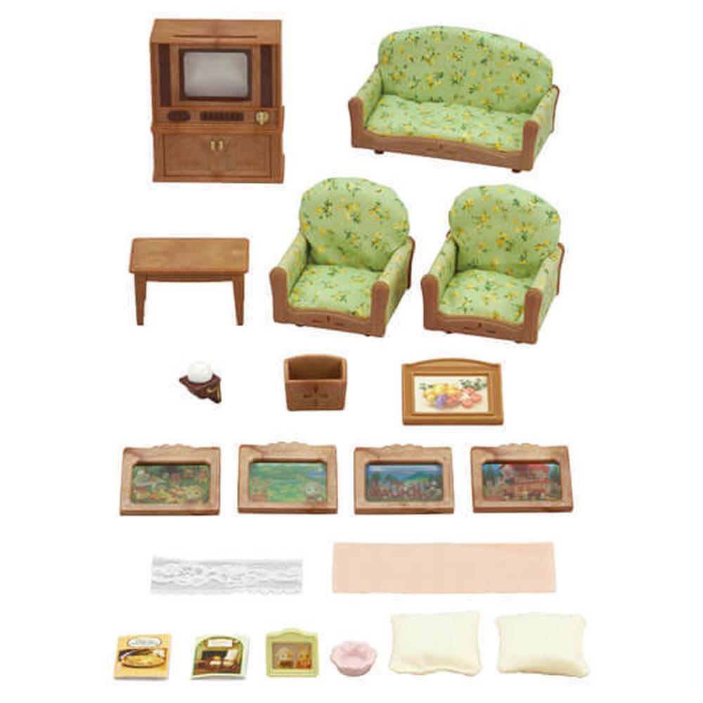 sylvanian families living room set