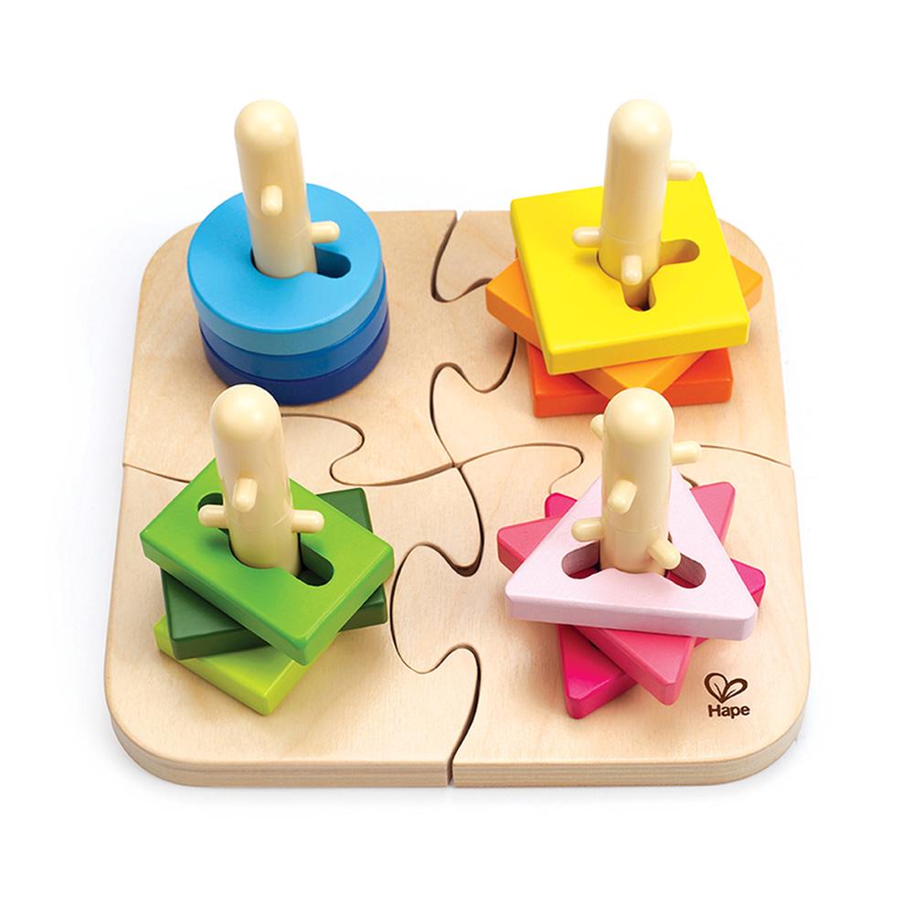Creative Wooden Peg Puzzle 16 Piece Hape Free Shipping Ebay