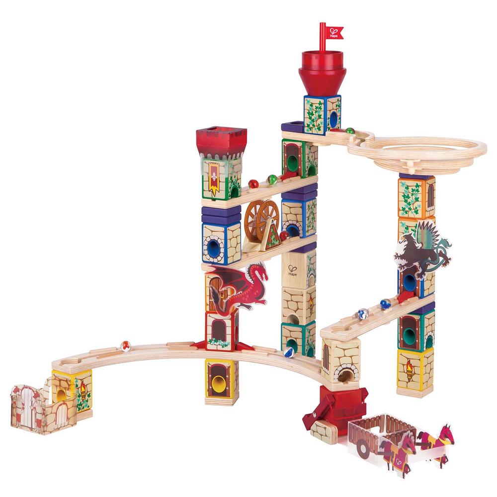 quadrilla wooden marble run construction