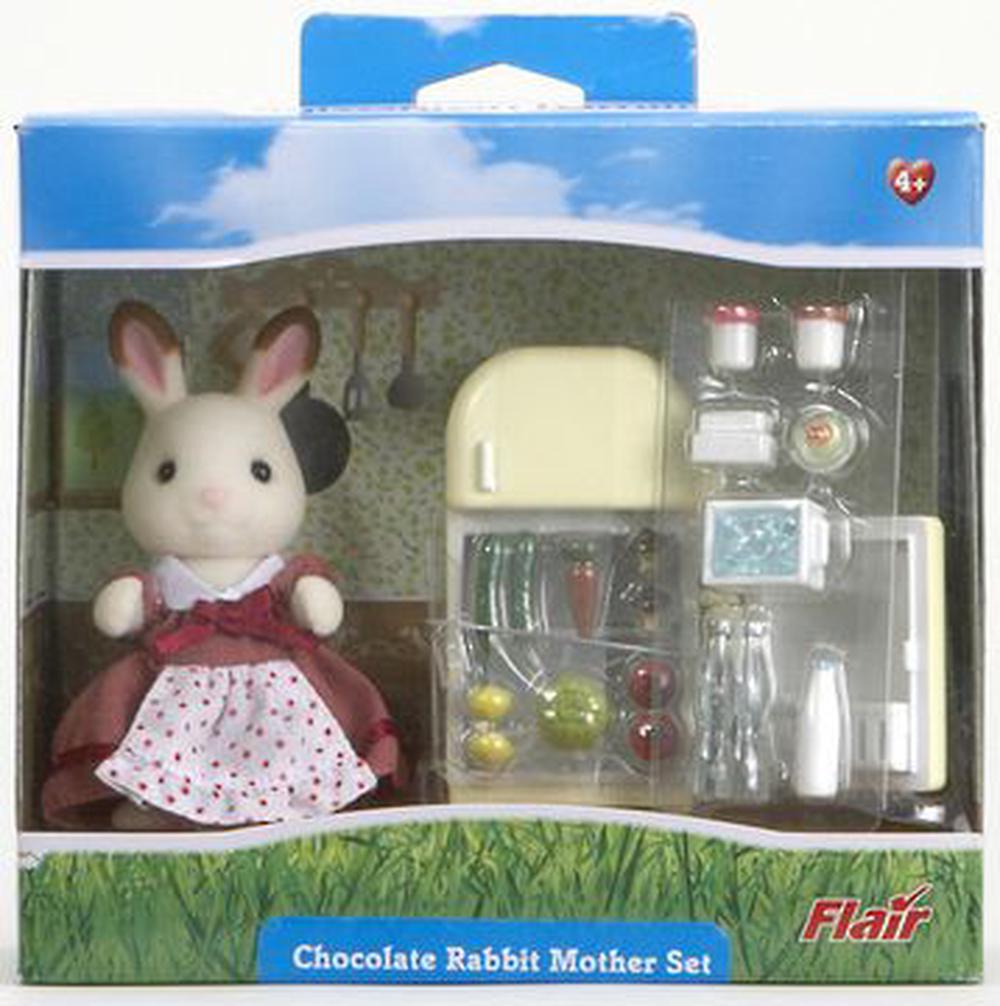 sylvanian families chocolate rabbit mother set