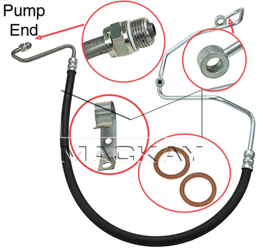 Mackay Power Steering Hose High Pressure for Ford BA BF V8 24V & 32V