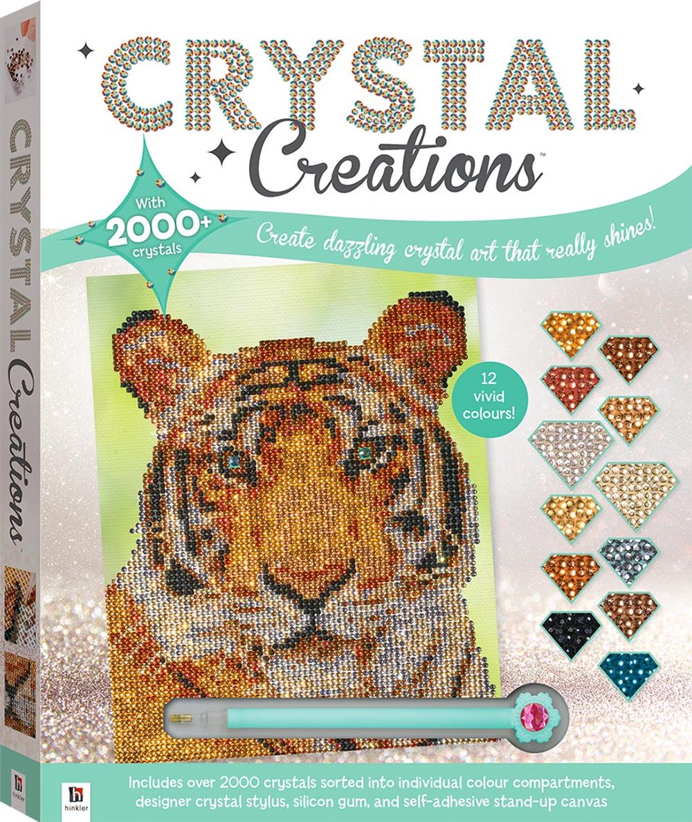 Crystal Creations Craft Kit- Wild Tiger - Hinkler Books Free Shipping