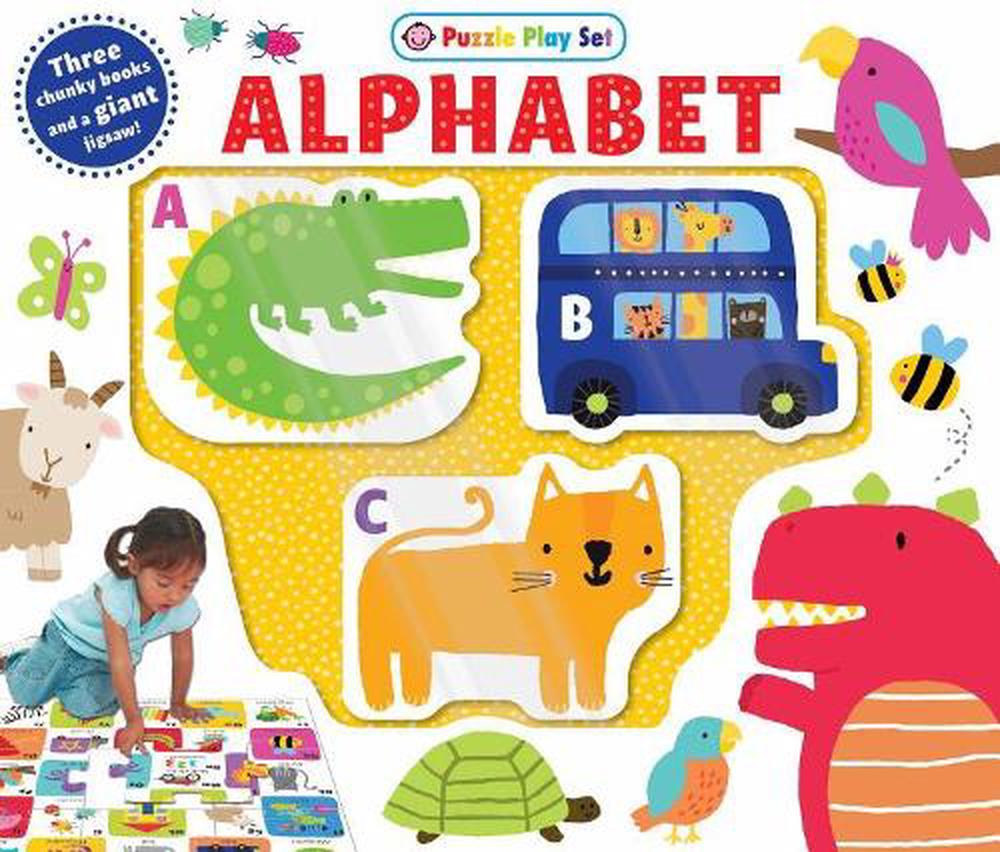 Puzzle Play Set: Alphabet: Three Chunky Books and a Giant Jigsaw Puzzle ...