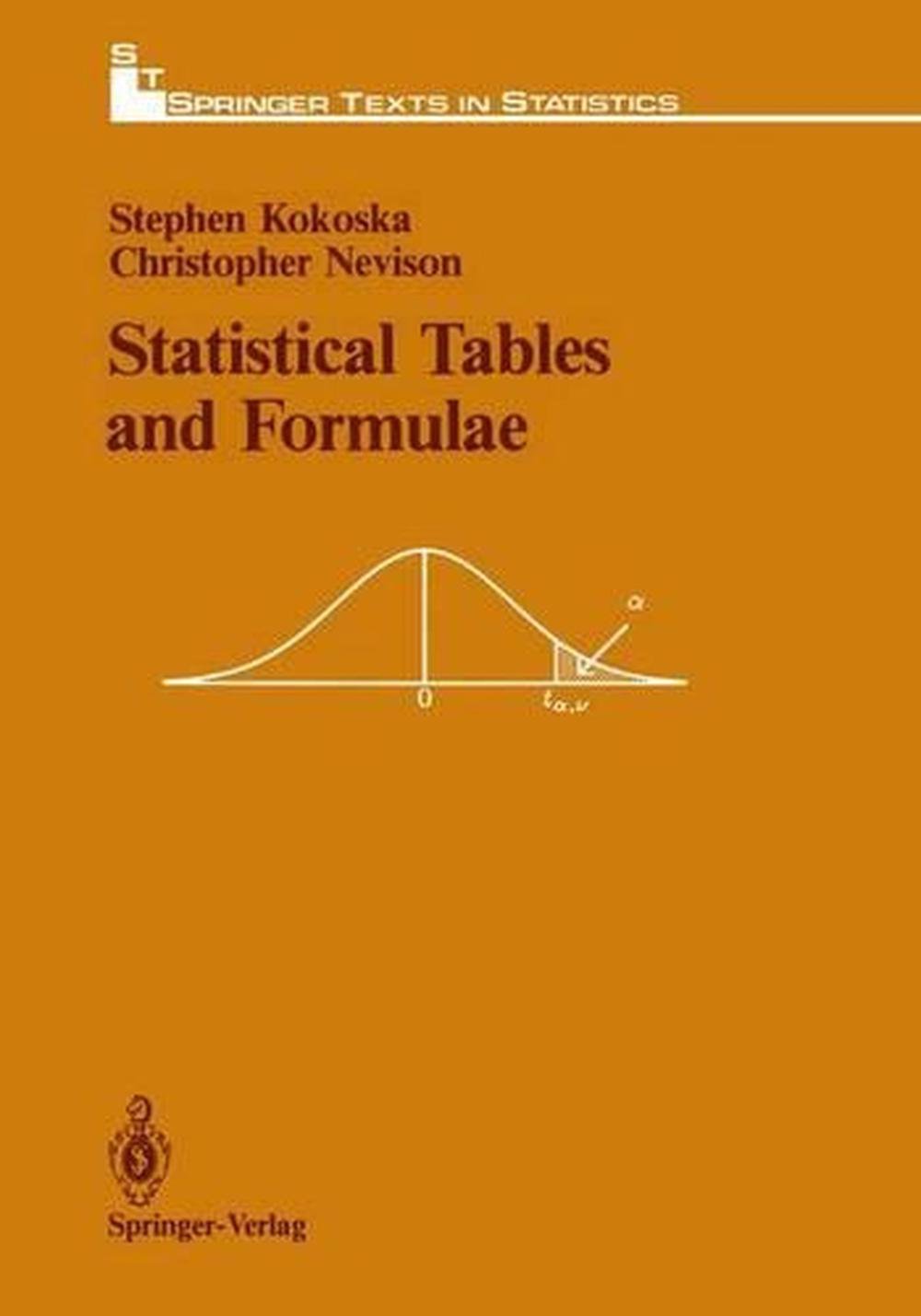 Statistical Tables and Formulae by S. Kokosko (English) Paperback Book ...