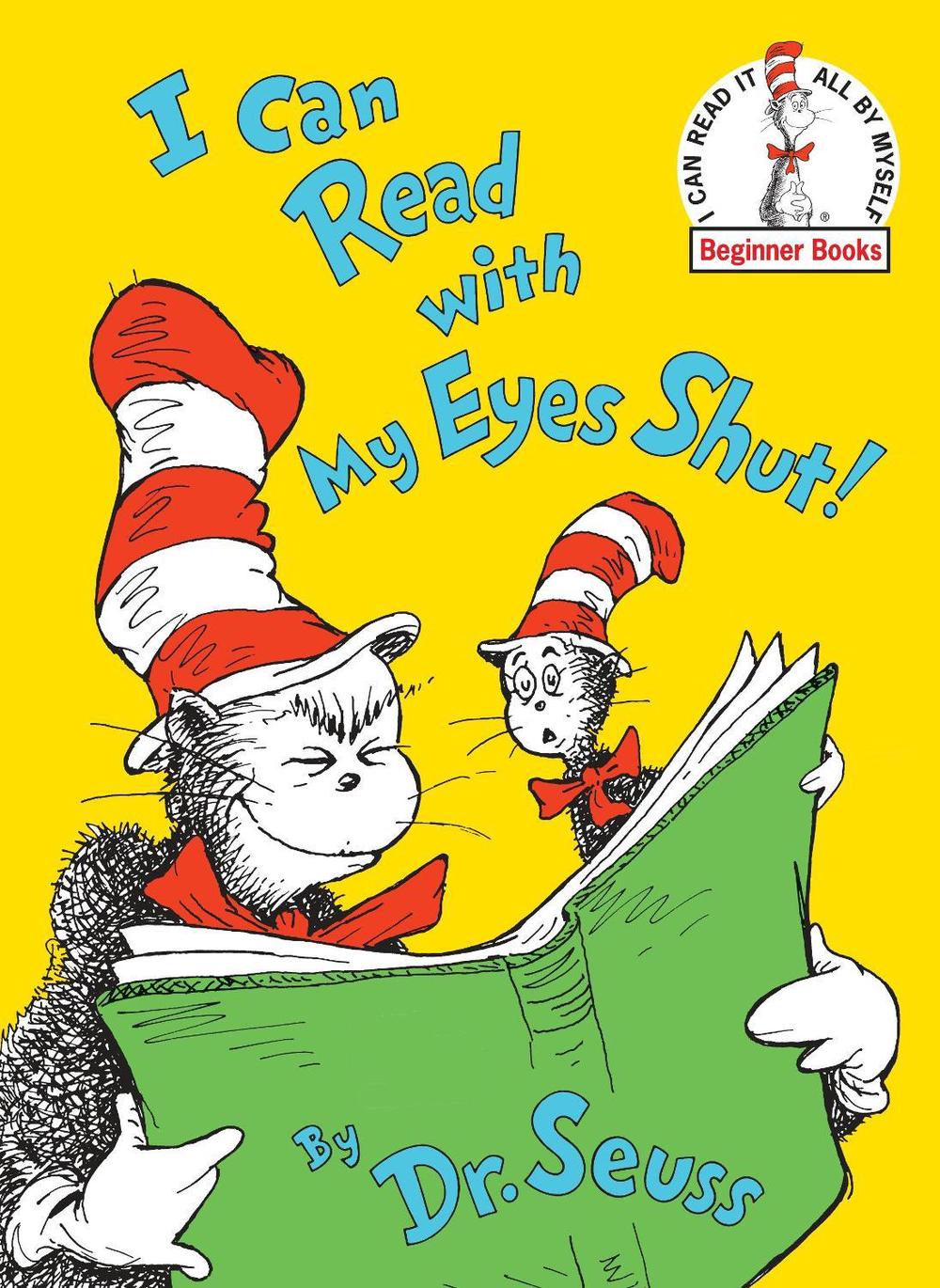 I Can Read with My Eyes Shut! by Dr Seuss (English) Hardcover Book Free Shipping 9780394839127