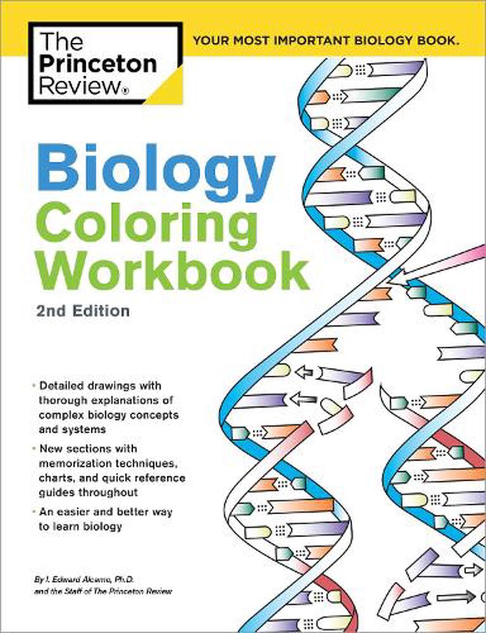 Download Biology Coloring Workbook by Princeton Review (English) Paperback Book Free Ship 9780451487780 ...