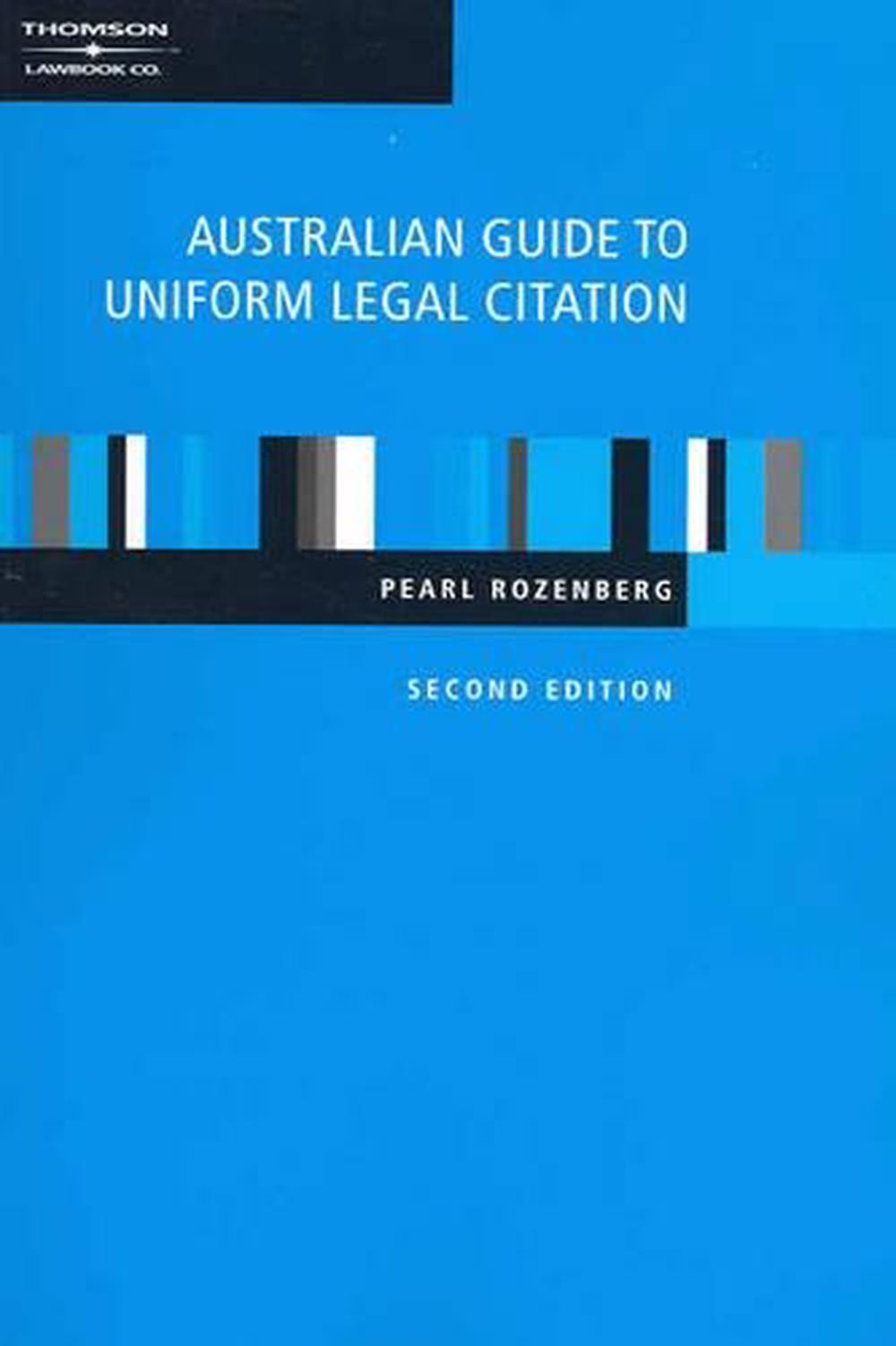 Australian Guide to Uniform Legal Citation, by Pearl