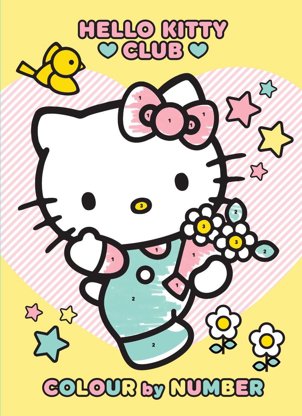 hello kitty colour by number paperback book free shipping ebay