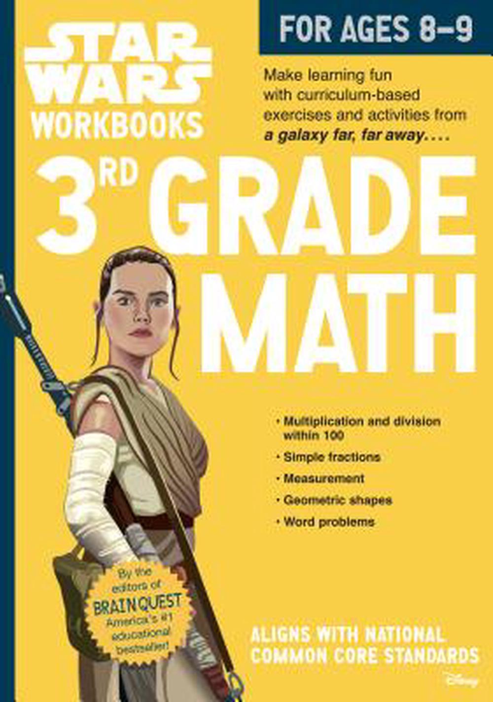 star wars workbook 3rd grade math by workman publishing