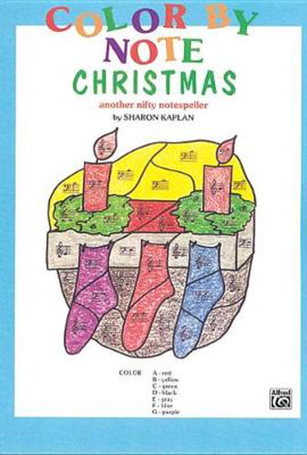 Color by Note Christmas by Sharon Kaplan (English) Paperback Book Free