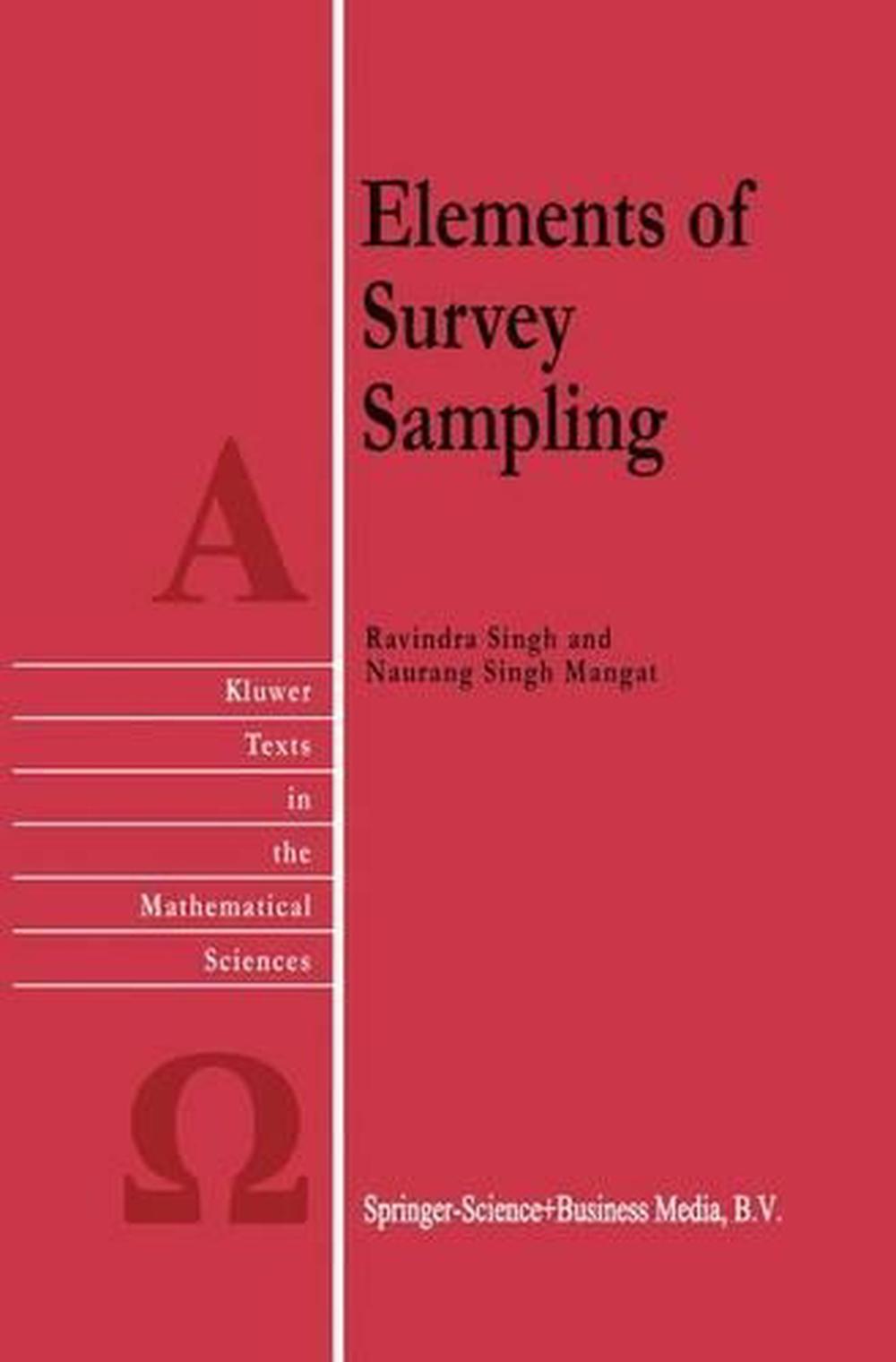 Survey Elements Sampling by Ravindra  about Ship (English) of Details Free Book Singh Hardcover