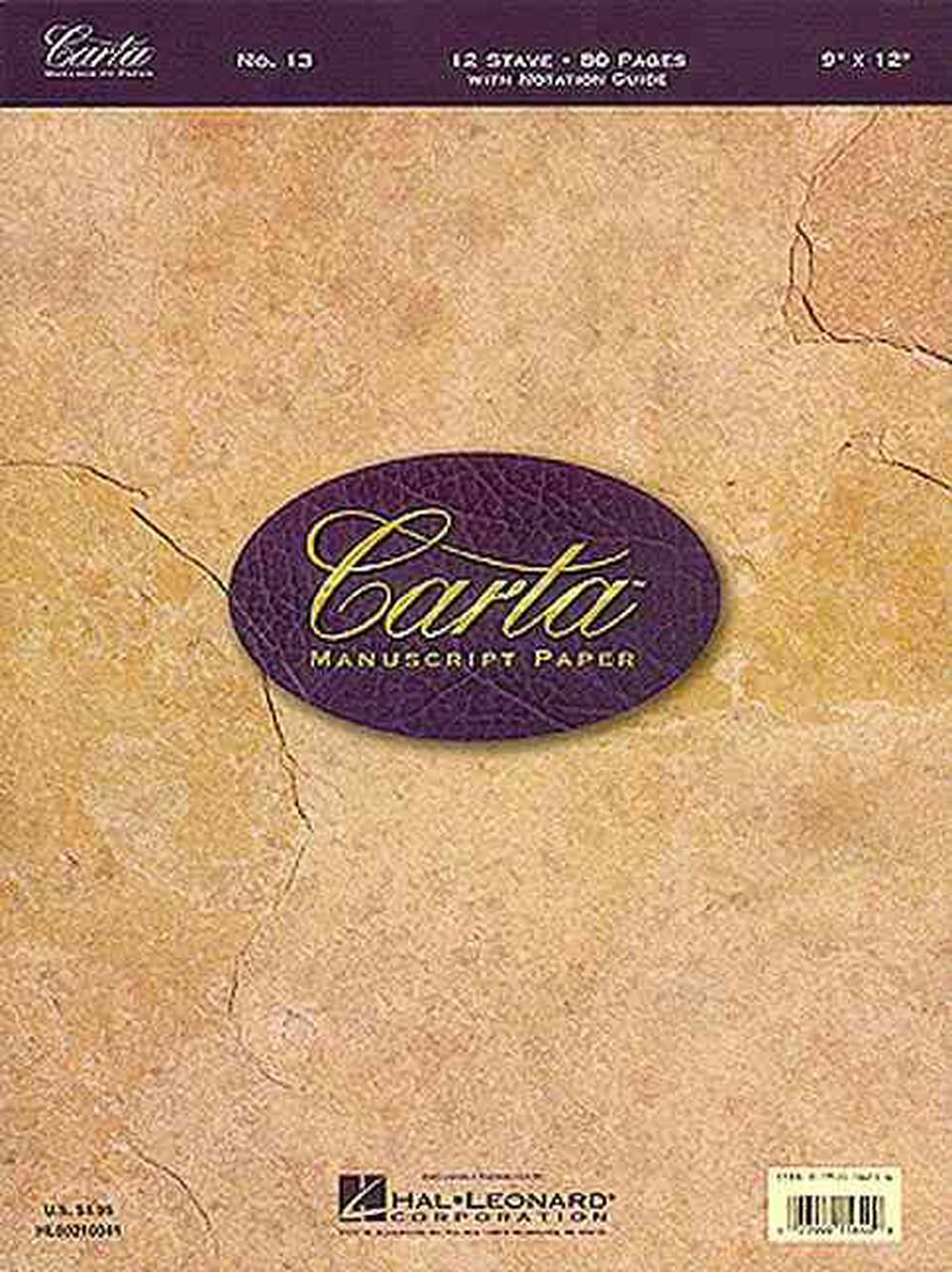 Carta Manuscript Paper No. 13 Basic (English) Paperback Book Free