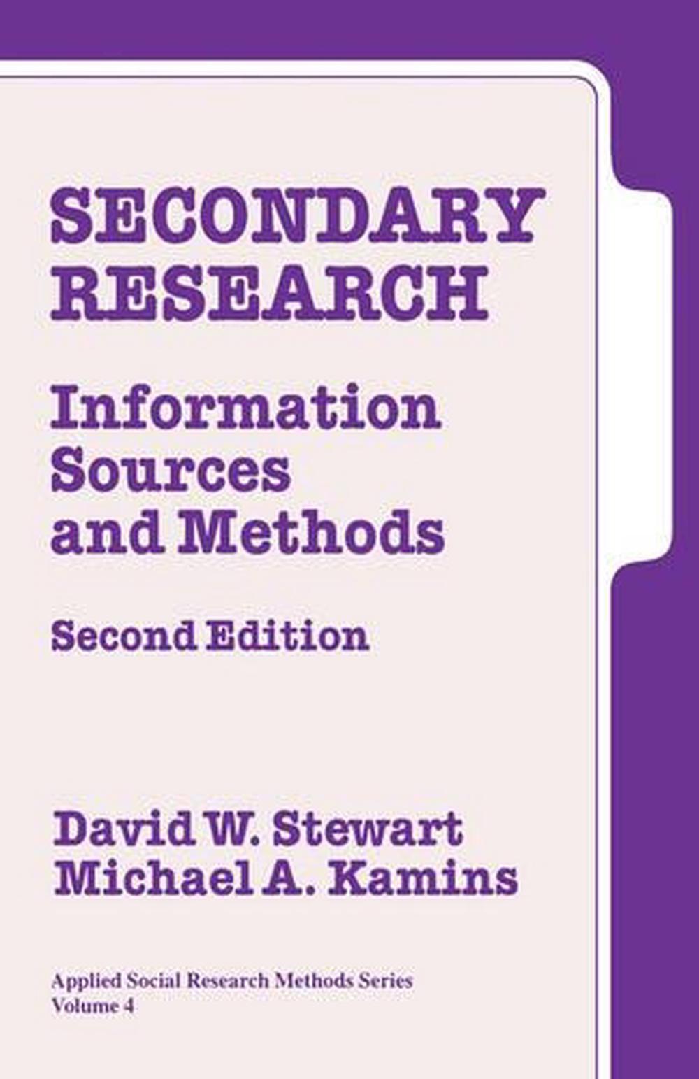 secondary research information sources and methods pdf