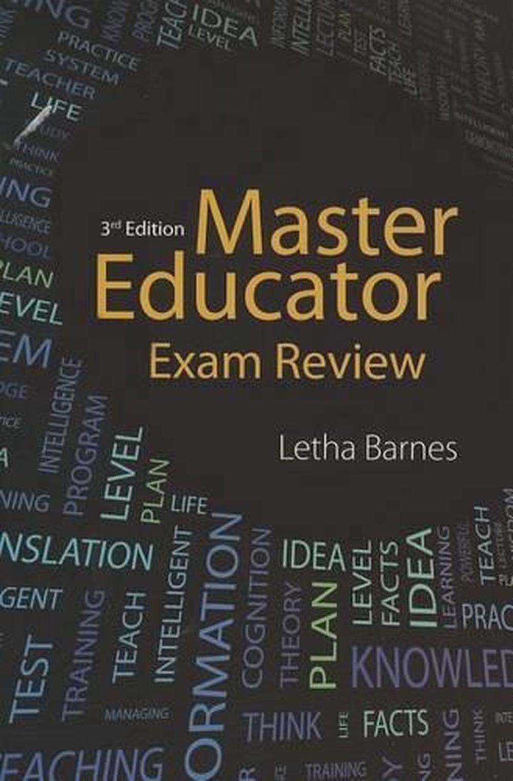 Master Educator Exam Review by Letha Barnes (English) Paperback Book Free Shippi 9781133776598