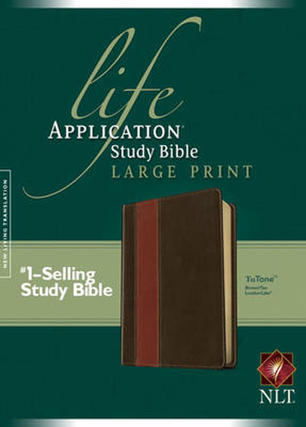 Life Application Study BibleNLTLarge Print by Tyndale (English) Imitation Leat 9781414375441