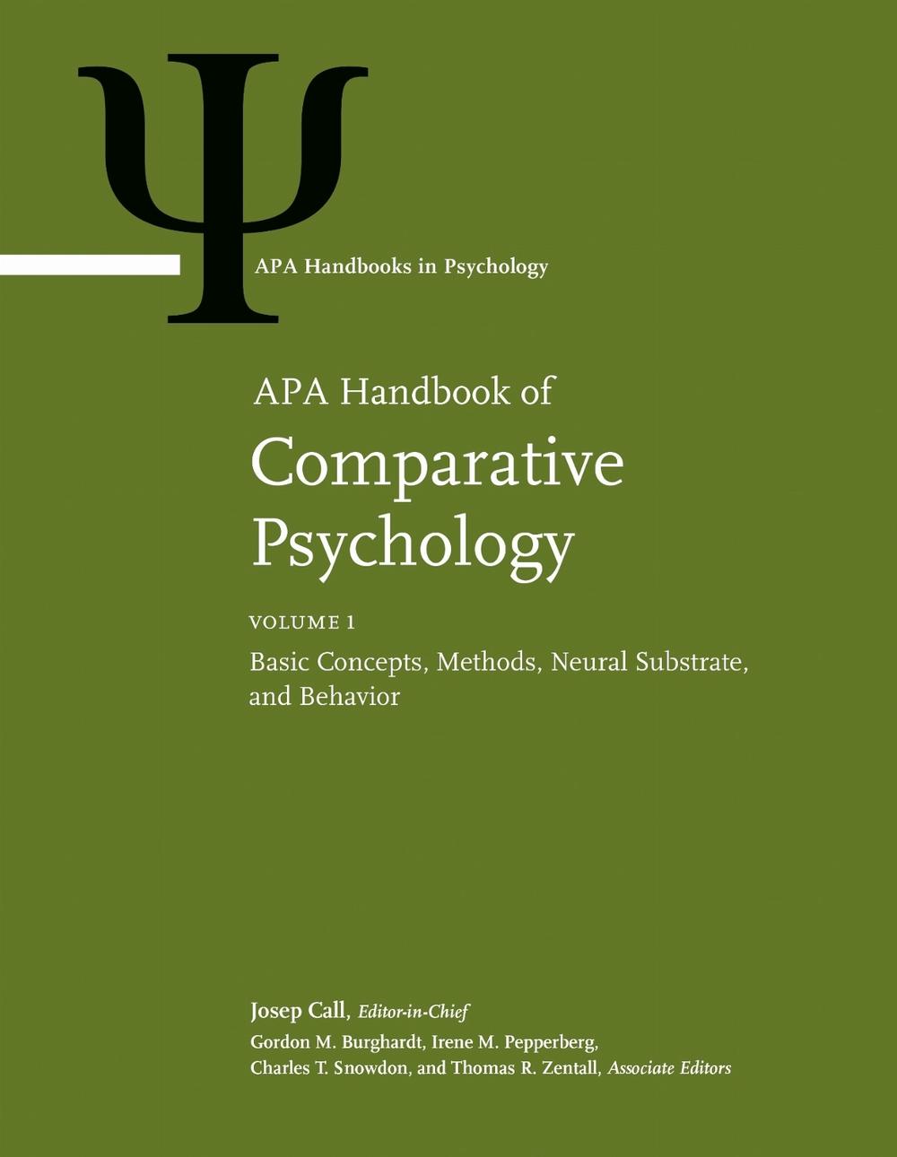 APA Handbook of Comparative Psychology TwoVolume Set