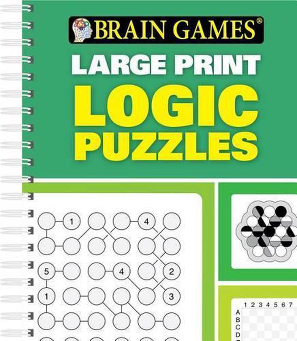 Brain Games Large Print Logic Puzzles (English) Spiral Book Free