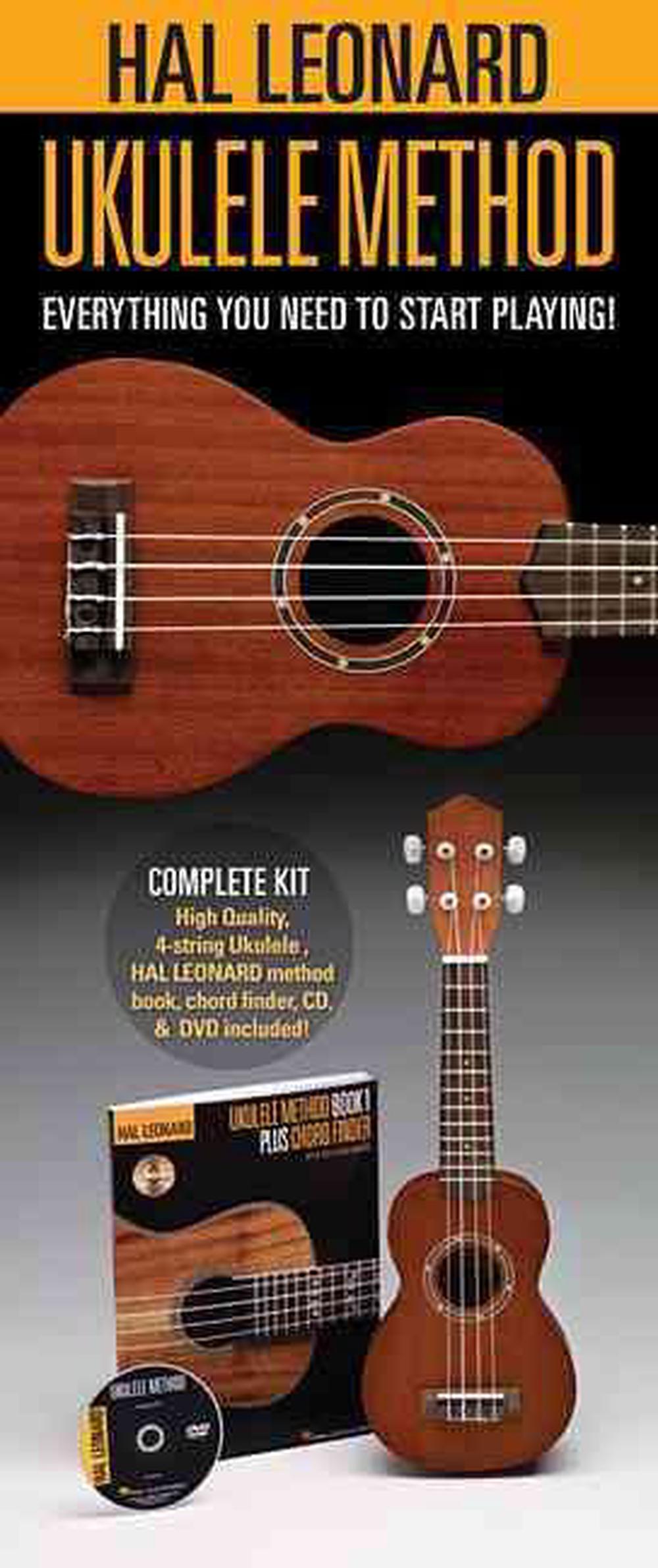 Hal Leonard Ukulele Starter Pack Includes a Ukulele, Method Book with