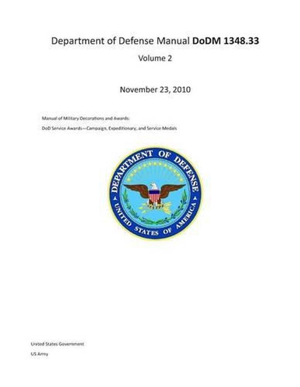 Department of Defense Manual Dodm 1348.33 Volume 2 November 23, 2010 ...