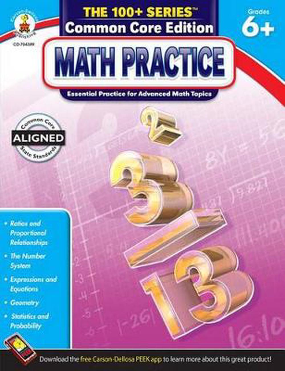 Math Practice, Grades 6 - 8 (English) Paperback Book Free Shipping