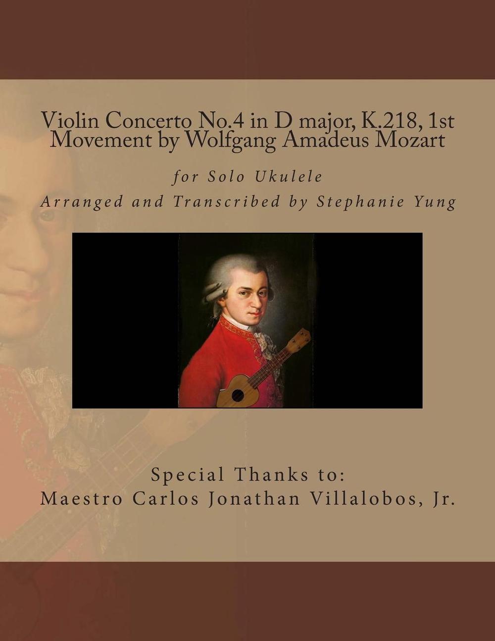 Violin Concerto No4 In D Major K218 1st Movement By Wolfgang Amadeus Mozart 9781495925788 1644