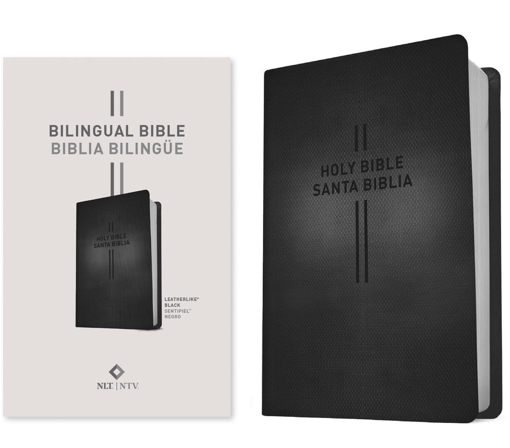 Santa biblia english español 聖書 NLT Bilingual Bible/Biblia Bilingue NLT/NTV - Hard Cover - Black