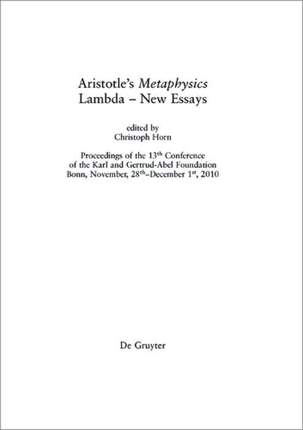 aristotle metaphysics lambda