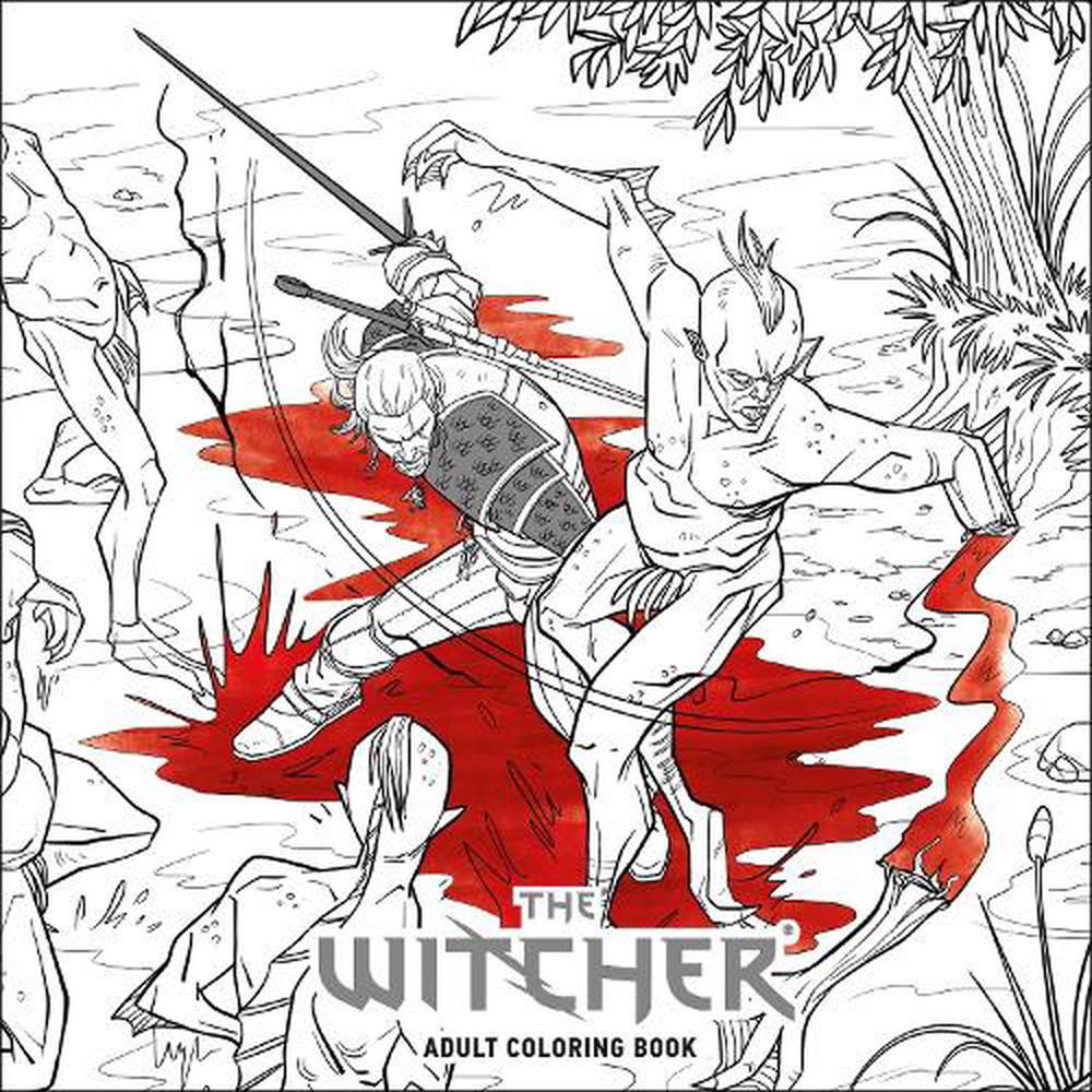 The Witcher Adult Coloring Book by CD Projekt Red Paperback Book Free