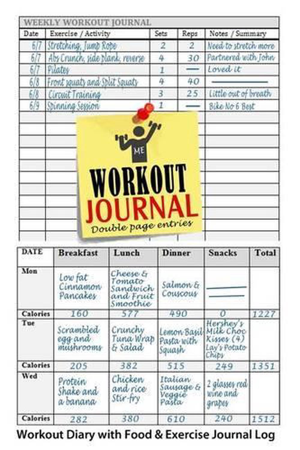 Workout Journal Workout Diary with Food &amp; Exercise