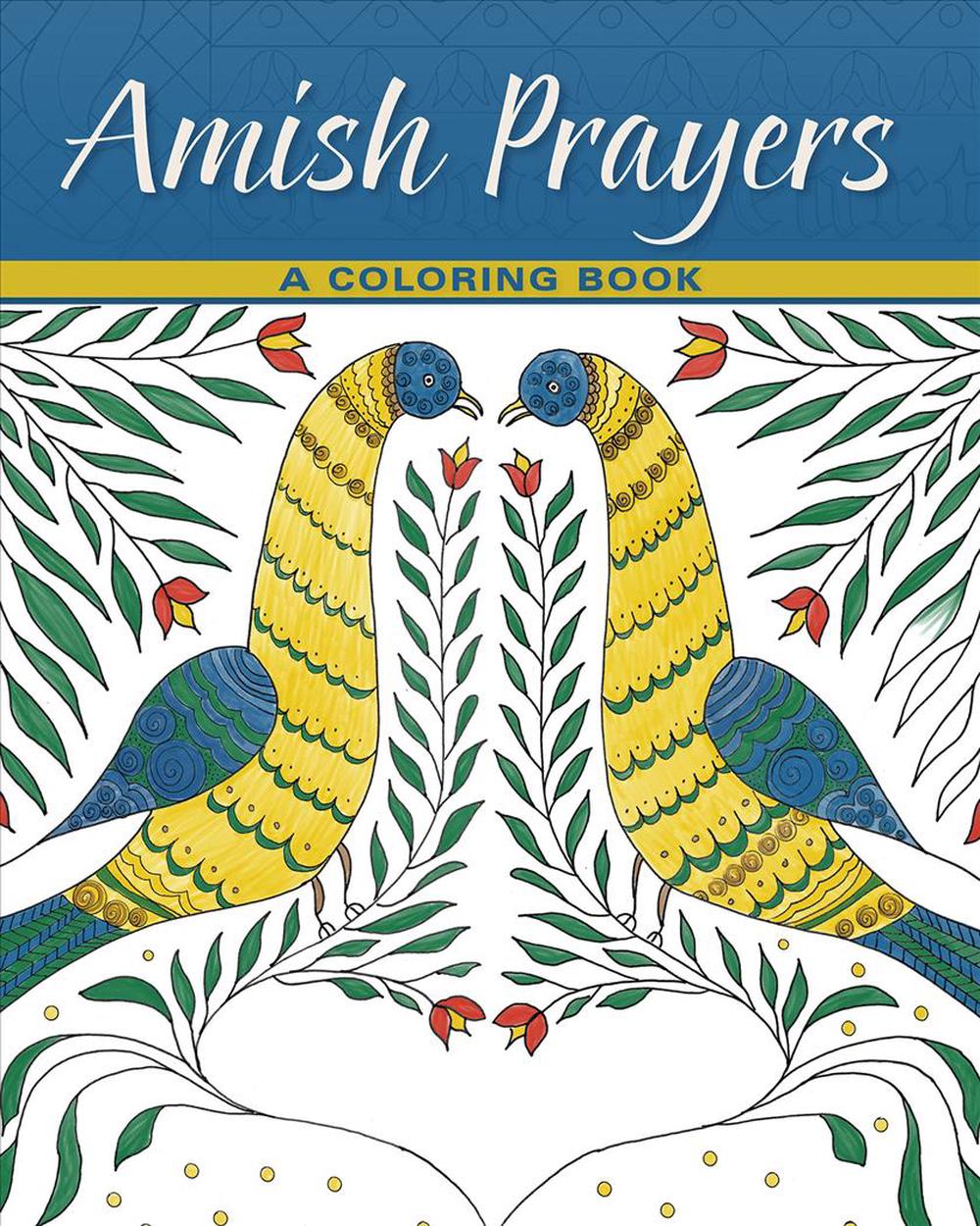 Amish Prayers A Coloring Book (English) Paperback Book Free Shipping