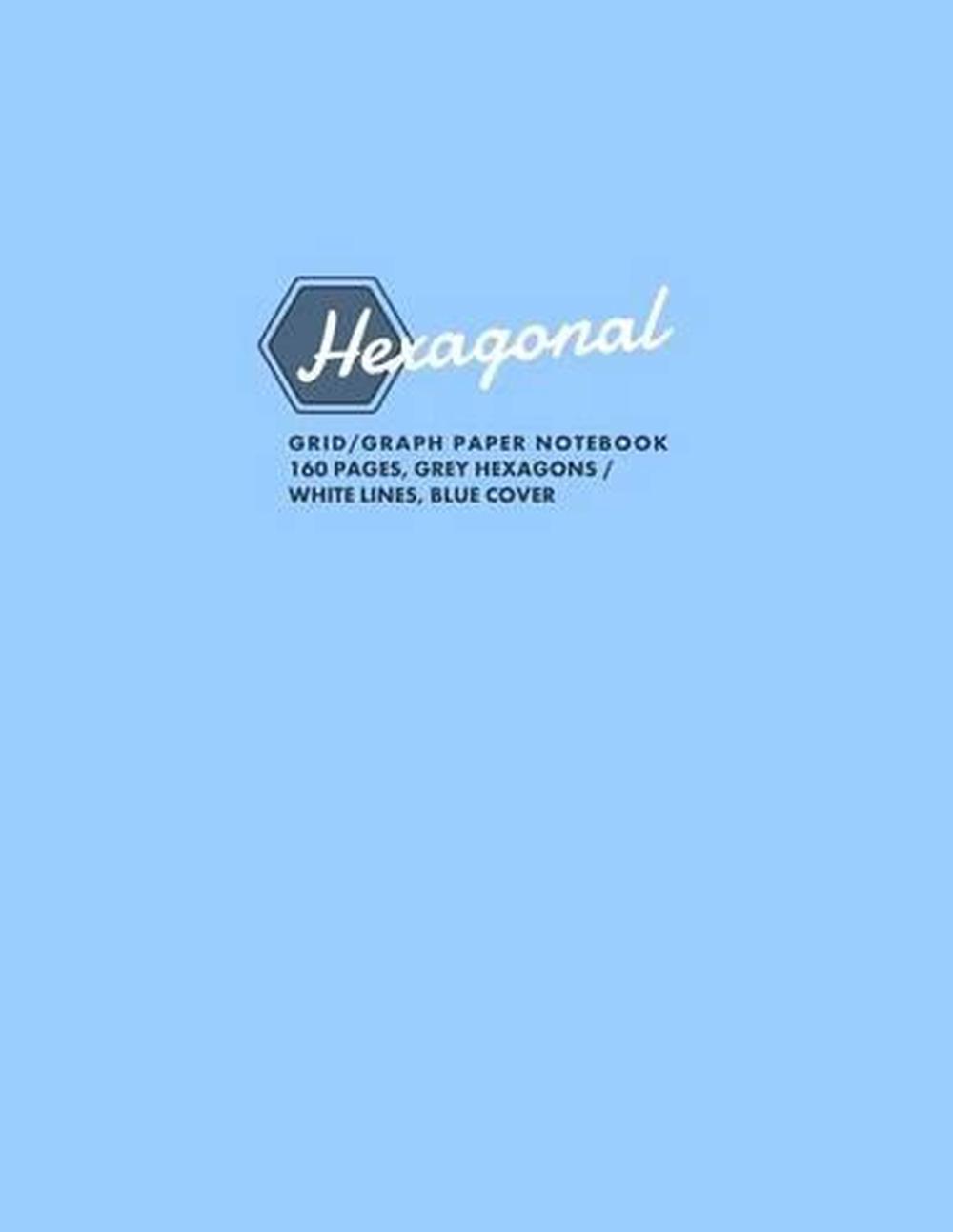 hexagonal gridgraph paper notebook 160 pages grey hexagons white