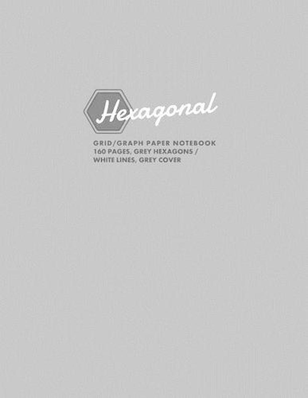hexagonal gridgraph paper notebook 160 pages grey hexagons white
