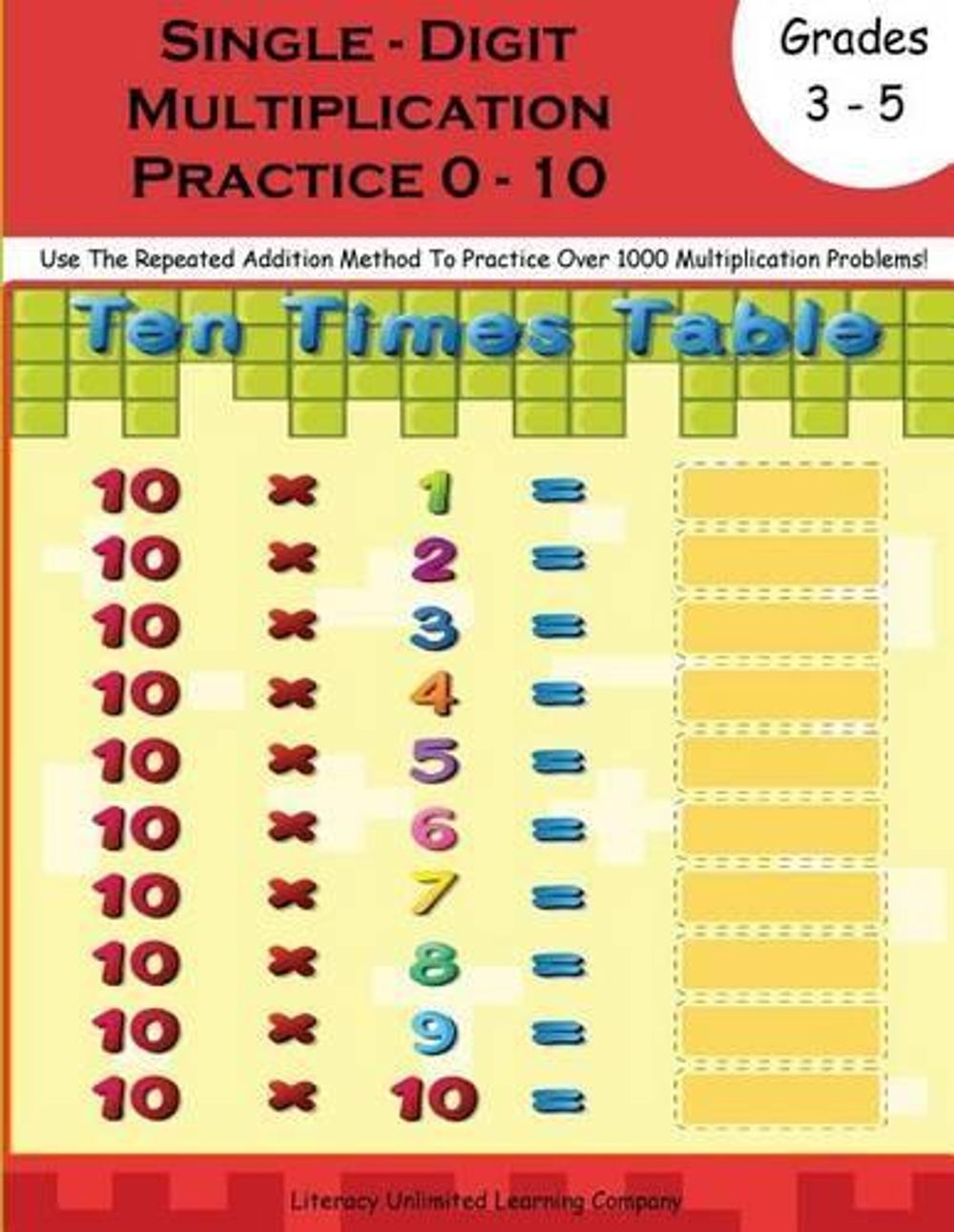 Multiplication Practice Workbook by Literacy Unlimited Learning Company ...