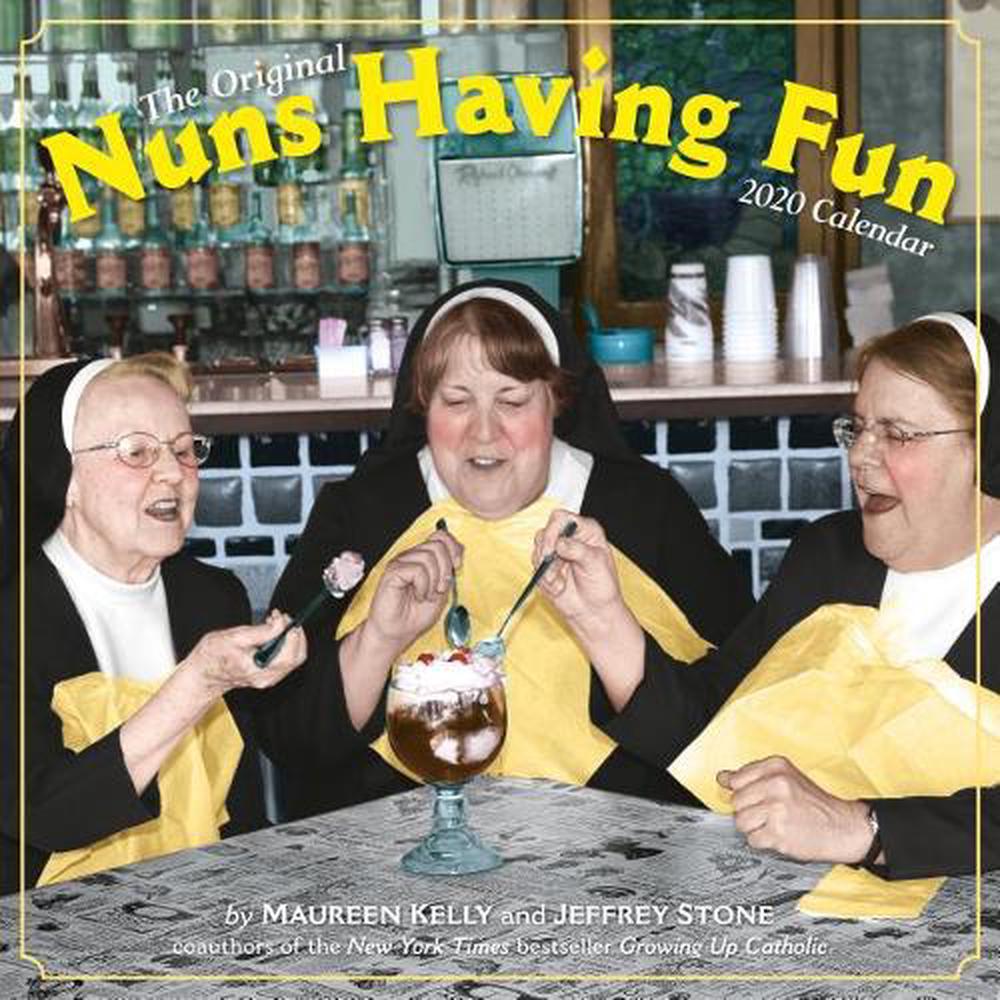 2020-nuns-having-fun-wall-calendar-by-maureen-kelly-free-shipping
