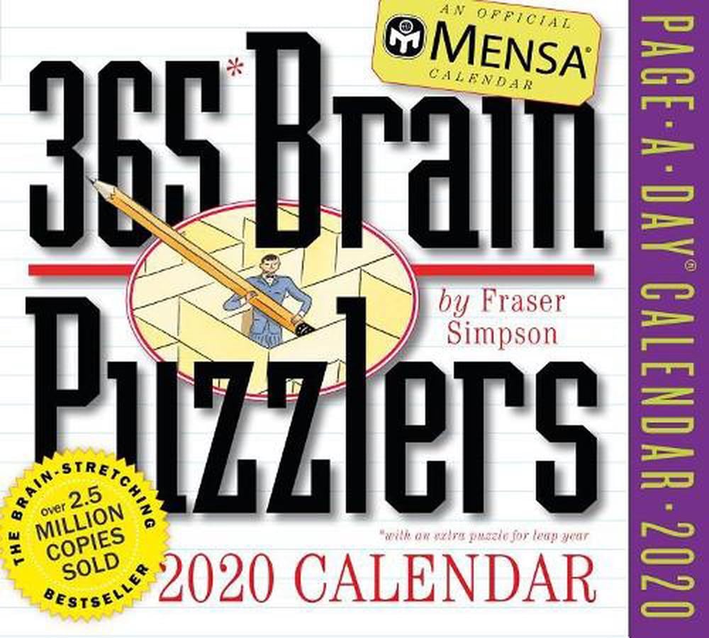 Mensa 365 Brain Puzzlers Page-A-Day Calendar 2020 by Fraser Simpson