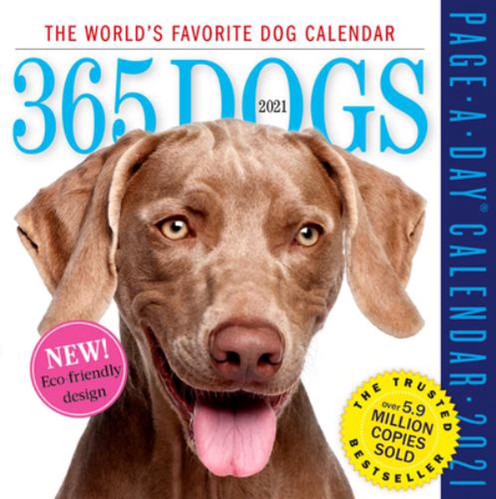 2021 365 Dogs Colour Pageaday Calendar by Workman Calendars Free