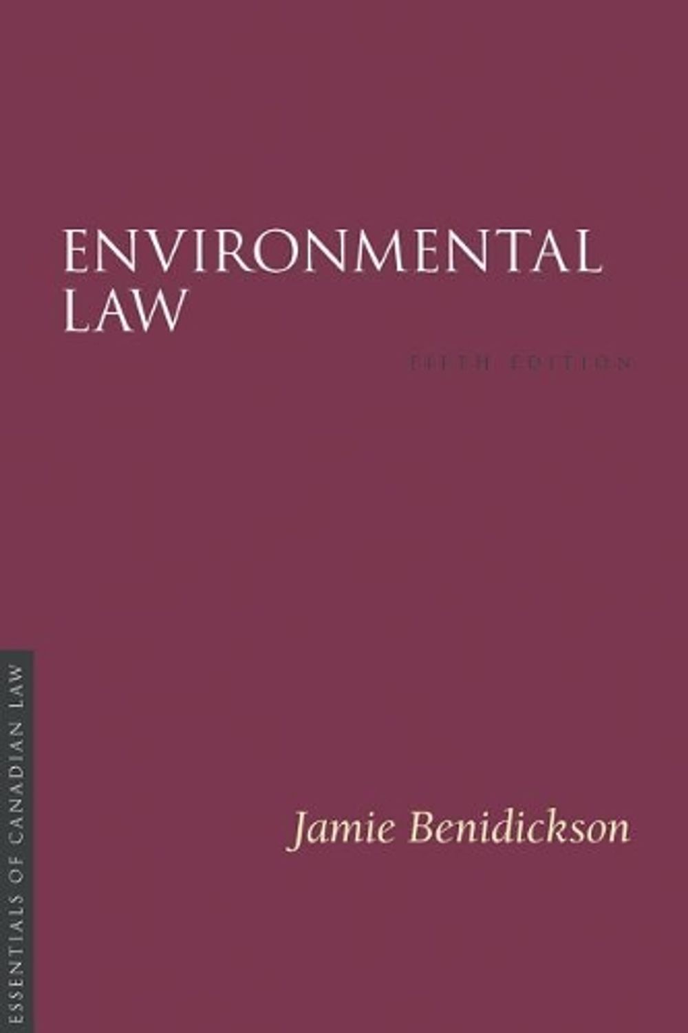 Environmental Law By Jamie Benidickson Paperback Book Free Shipping EBay