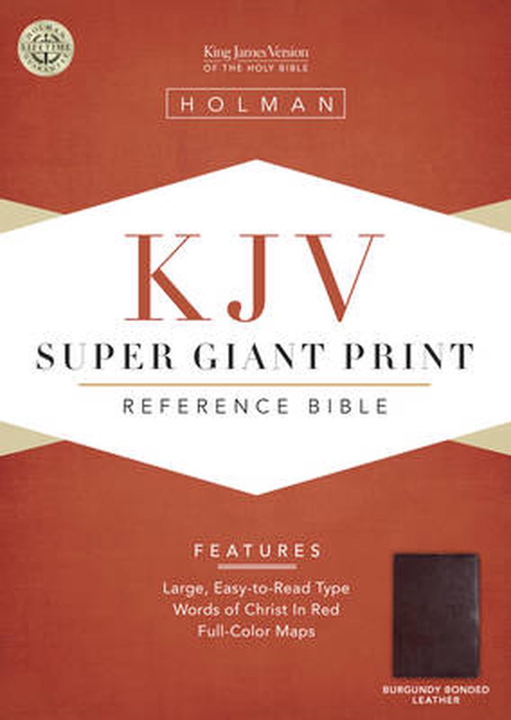 Super Giant Print Reference Bible Kjv English Bonded Leather Book