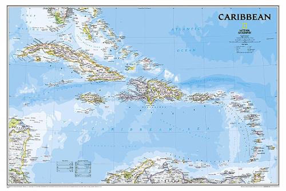 Caribbean Classic [Laminated] by National Geographic Maps - Reference ...