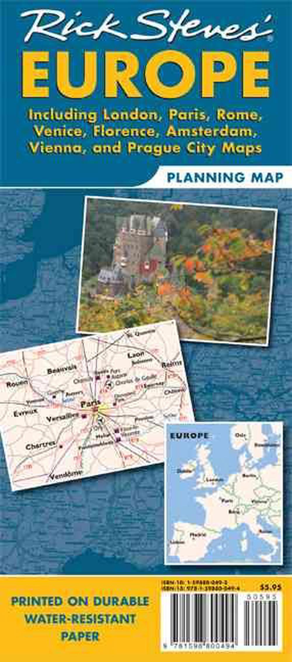Rick Steves Europe Planning Map By Rick Steves English Folded Book Free Shipp 9781598801378